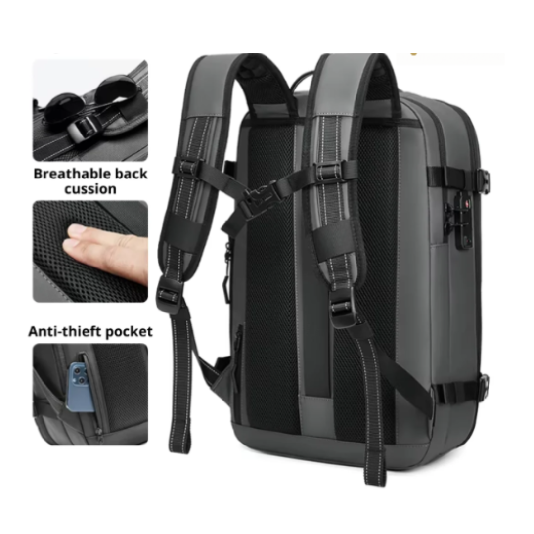 Mochila de viaje al vacío.